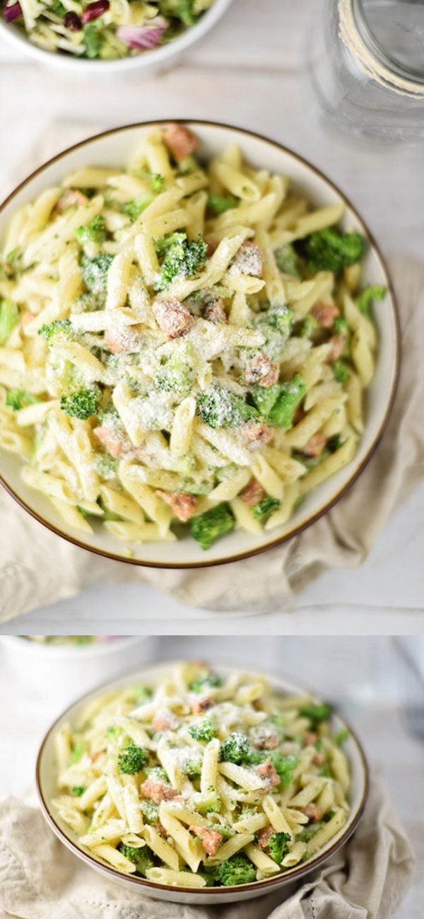 Parmesan Penne with Chicken Sausage and Broccoli