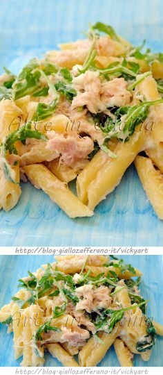 Pasta con robiola e tonno con rucola veloce