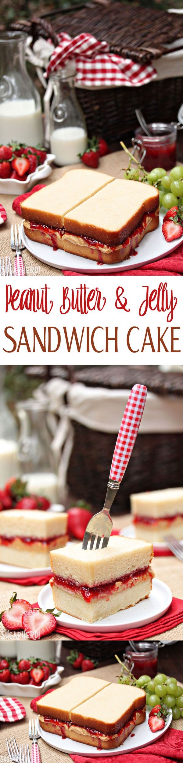 Peanut Butter and Jelly Sandwich Cake