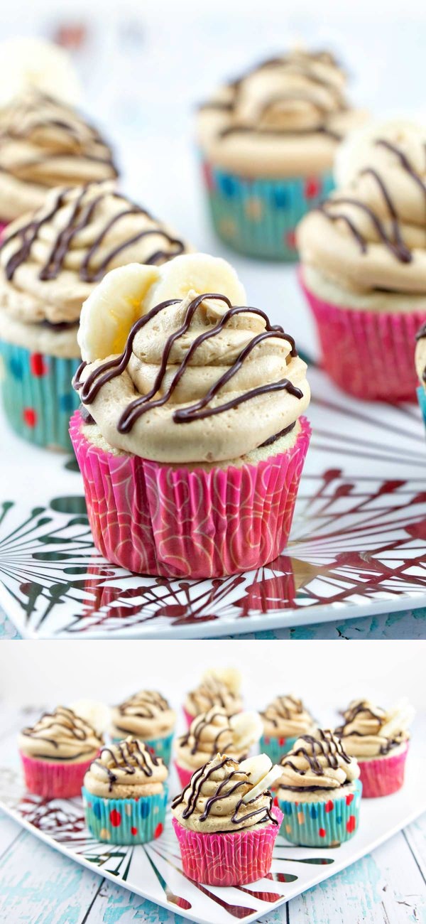 Peanut Butter Banana Cupcakes