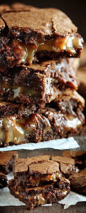 Peanut butter brownie caramelitas