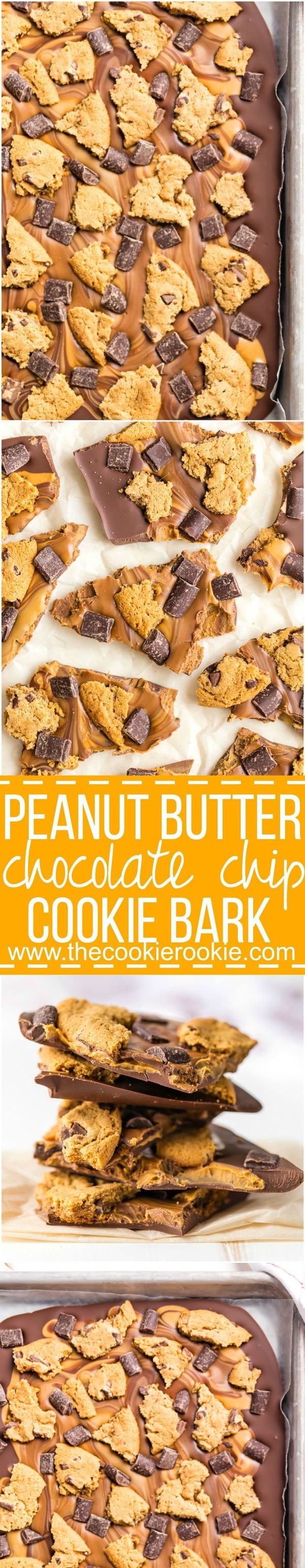 Peanut Butter Chocolate Chip Cookie Bark