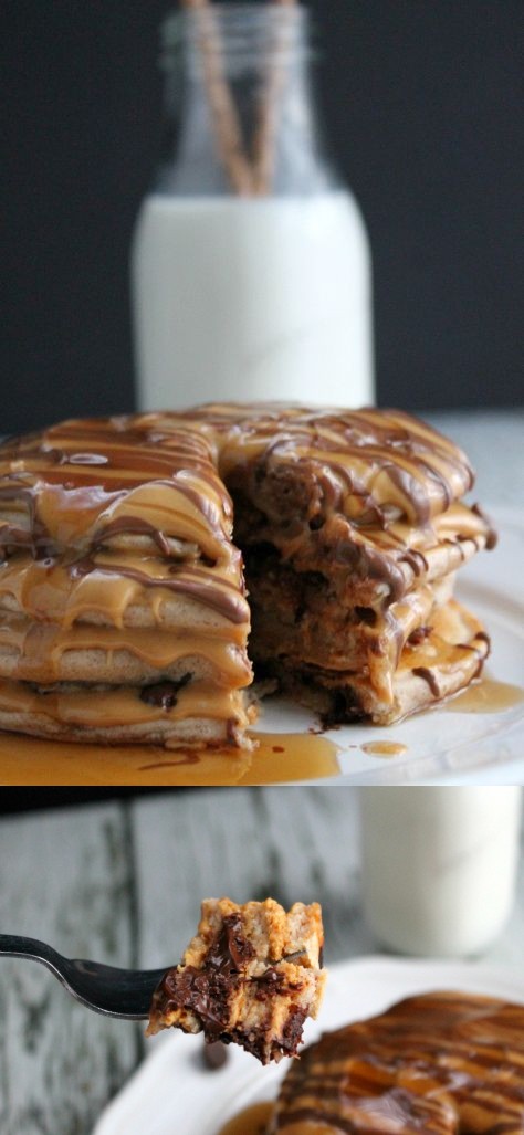 Peanut Butter Chocolate Pancakes