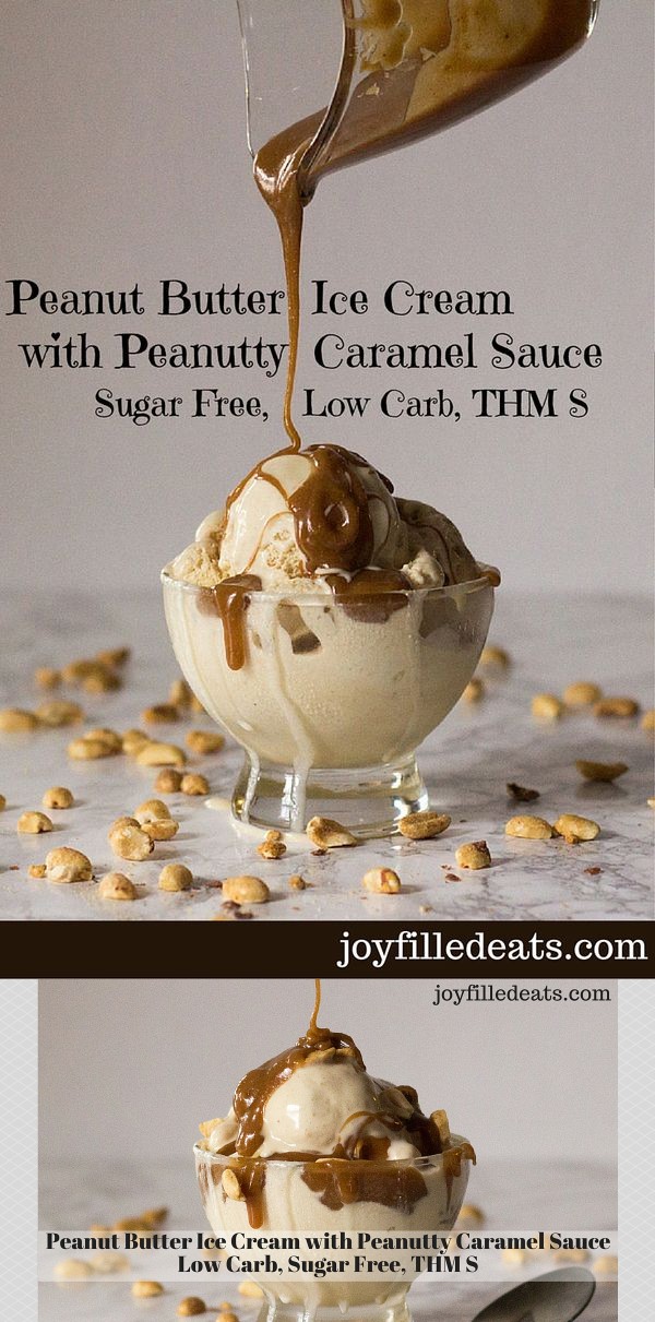 Peanut Butter Ice Cream with Peanutty Caramel