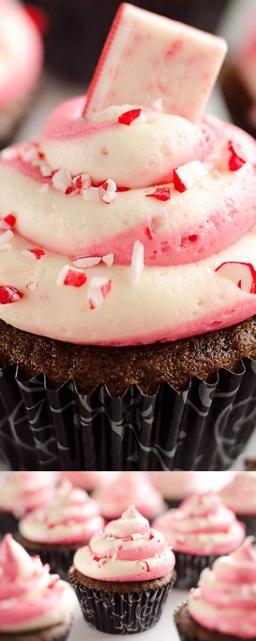 Peppermint Chocolate Candy Can Cupcakes