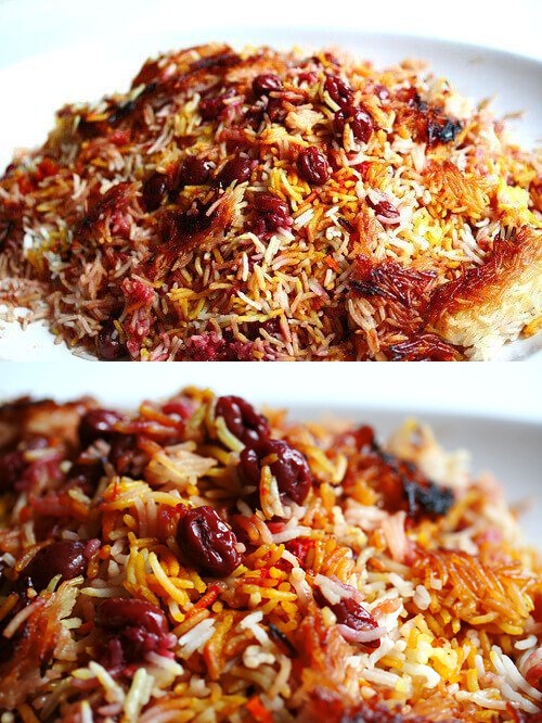 Persian Sour Cherry Saffron Rice