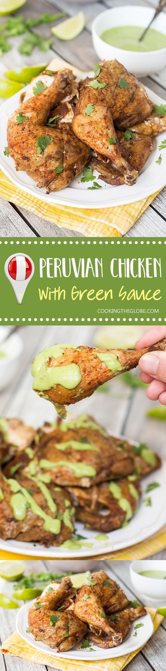 Peruvian Chicken with Traditional Green Sauce