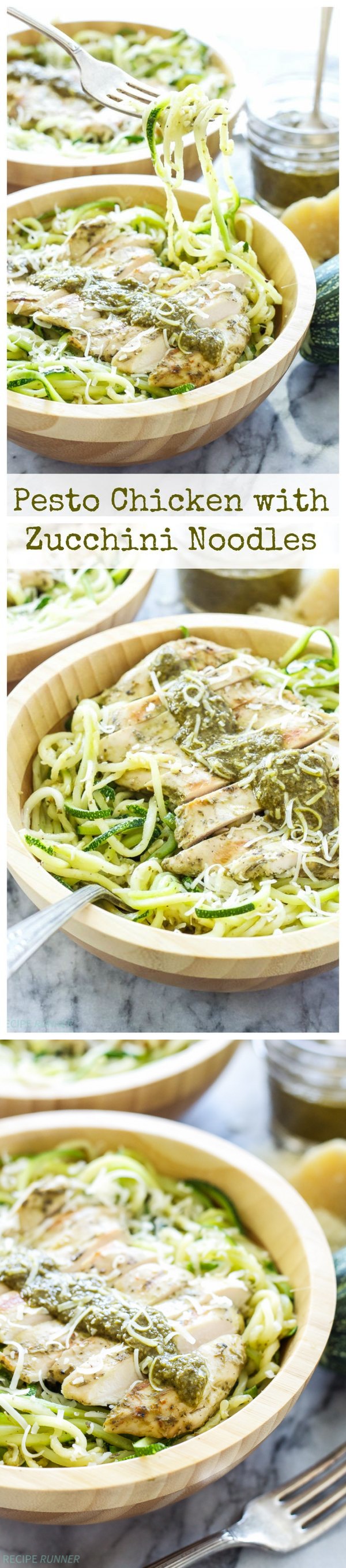 Pesto Chicken with Zucchini Noodles