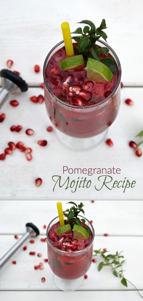 Pomegranate Mojitos