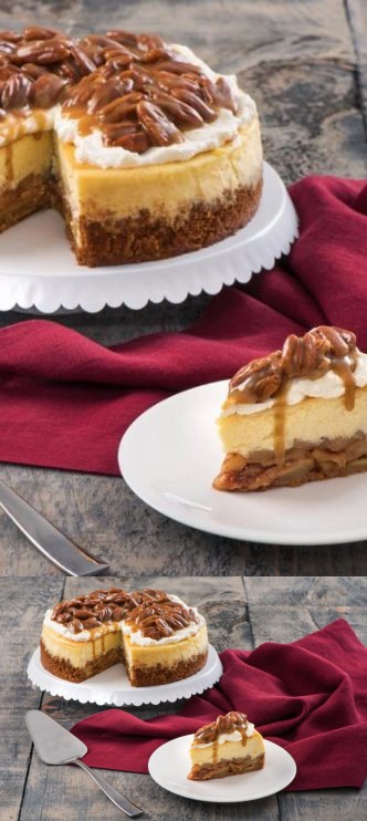 Praline Apple Pie Cheesecake