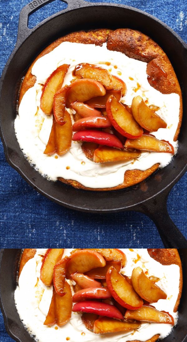 Pumpkin Dutch Baby with Caramelized Apples