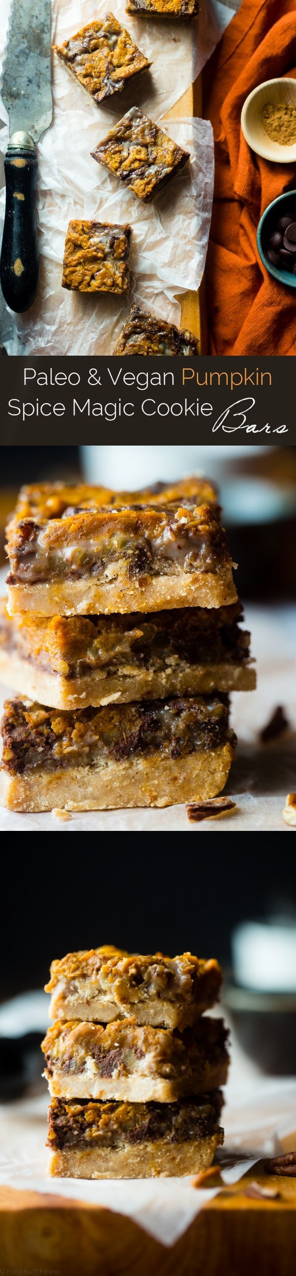 Pumpkin Spice Paleo Magic Cookie Bars