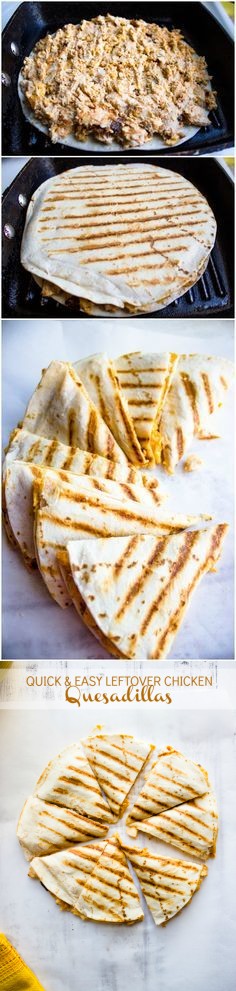 Quick and Easy Leftover Chicken Quesadillas