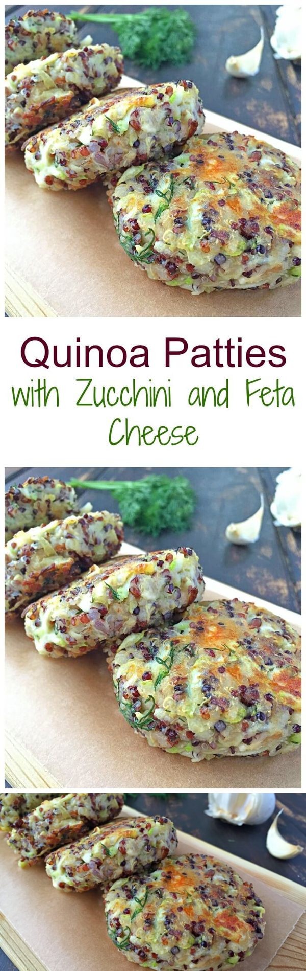 Quinoa Patties With Zucchini And Feta Cheese