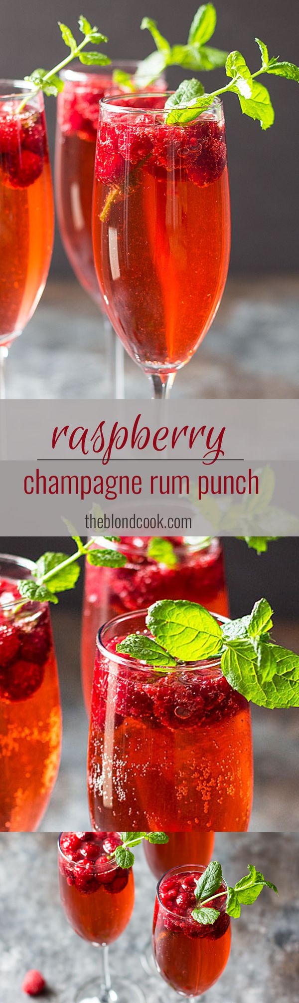 Raspberry Champagne Rum Punch