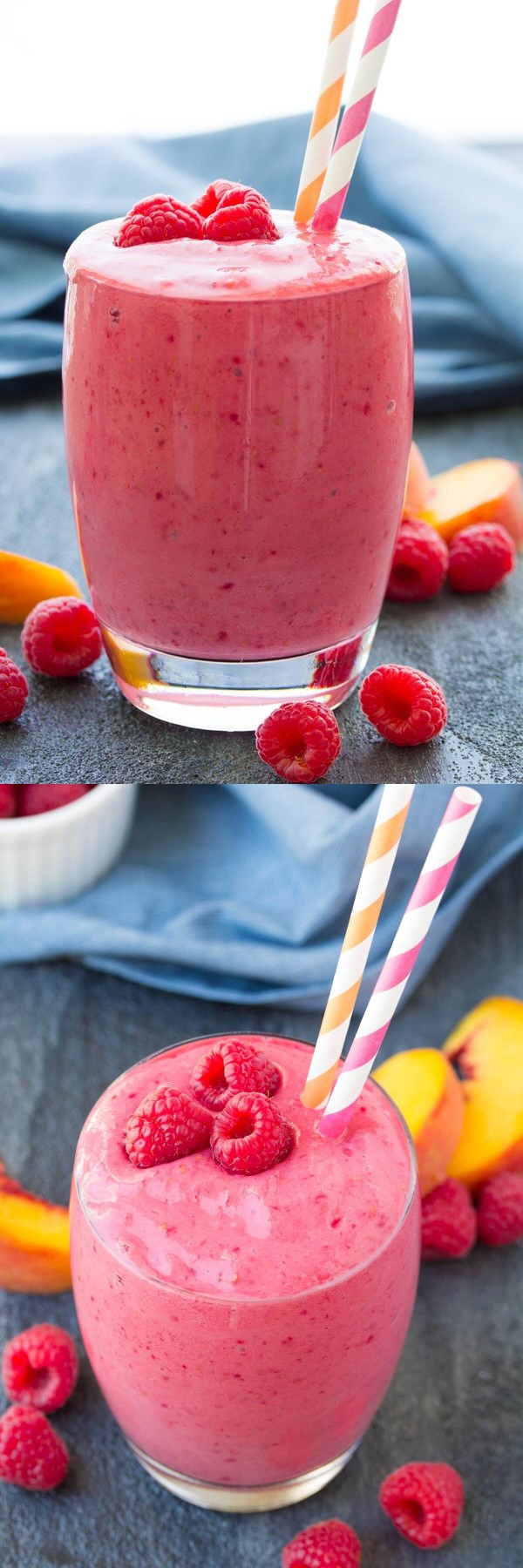 Raspberry Peach Smoothie Shake (and a Giveaway!