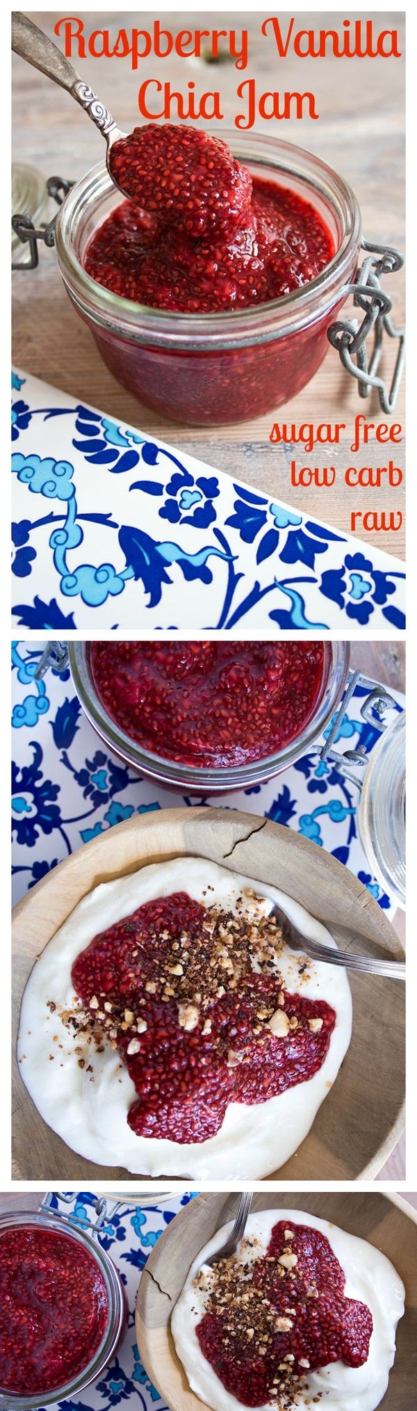 Raw Raspberry Vanilla Chia Jam