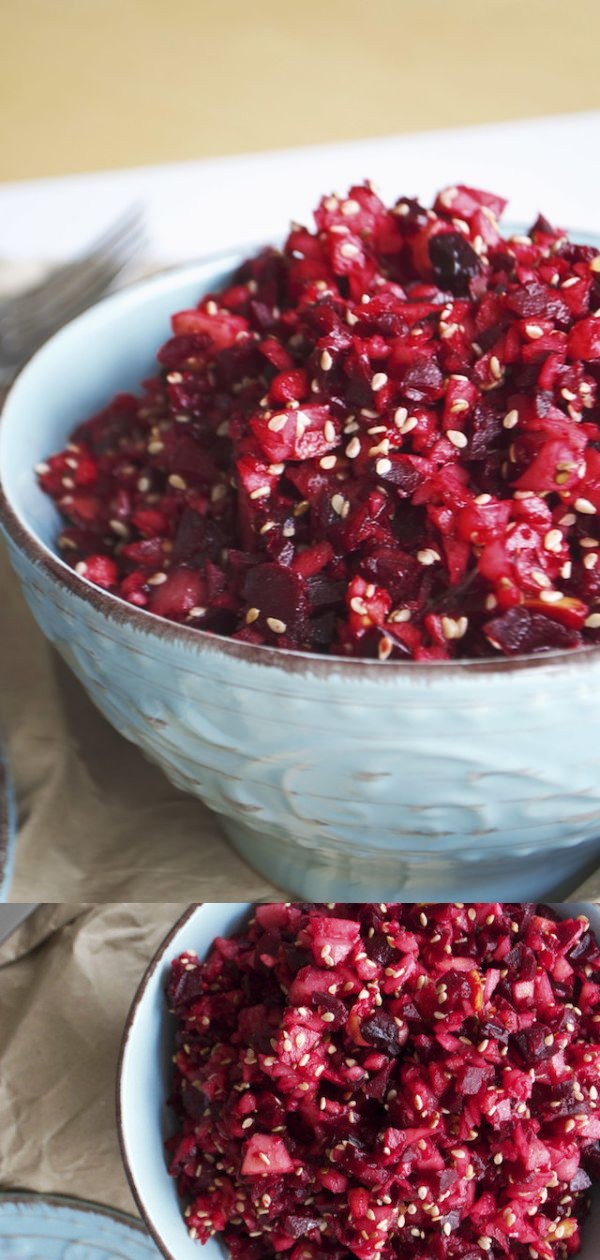 Red Raw Beetroot and Sesame Salad