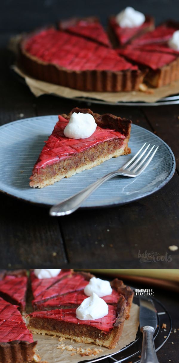 Rhabarber Frangipane aka. Mandelkuchen mit Rhabarbergitter