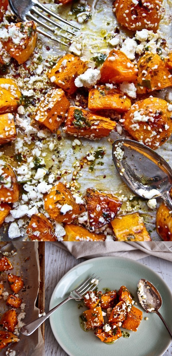 Roast Pumpkin With Feta & Honey