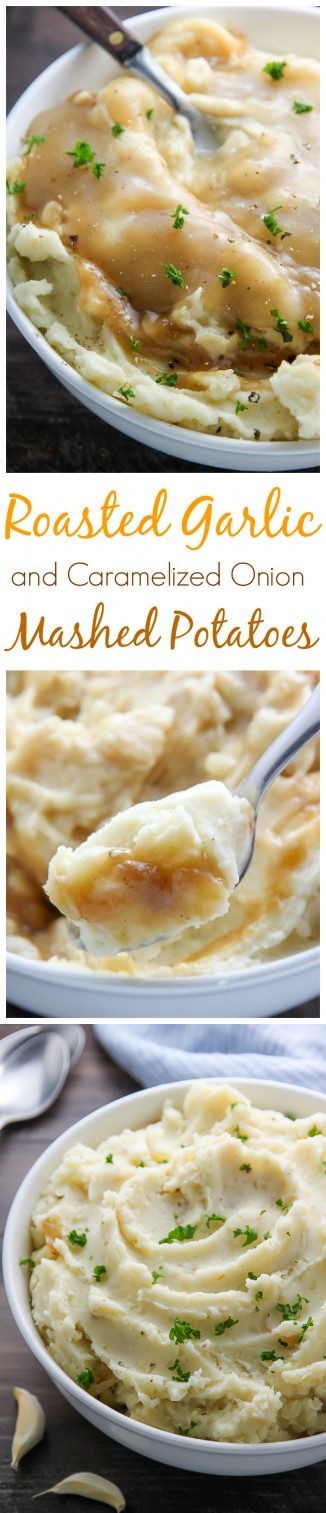 Roasted Garlic and Caramelized Onion Mashed Potatoes