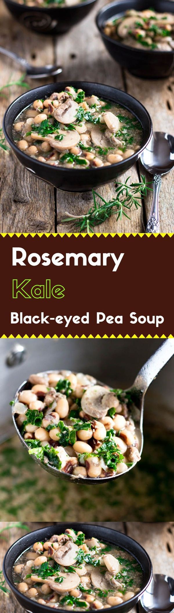 Rosemary Black-Eyed Pea Soup with Kale