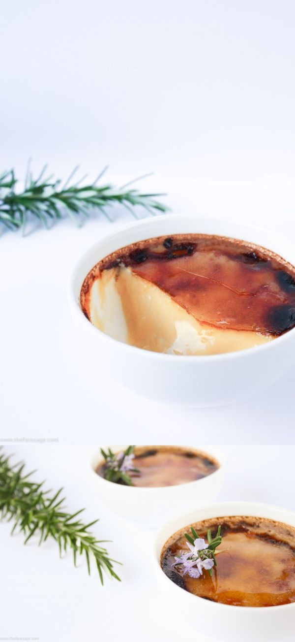 Rosemary creme brûlée