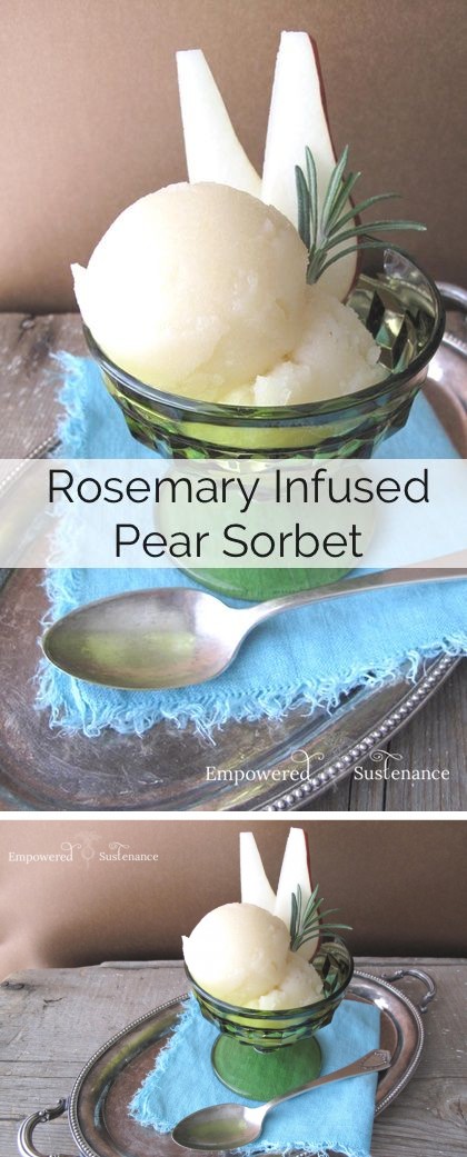 Rosemary Infused Pear Sorbet (AIP