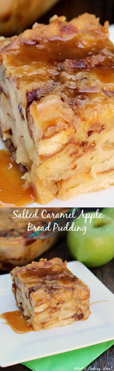 Salted Caramel Apple Bread Pudding