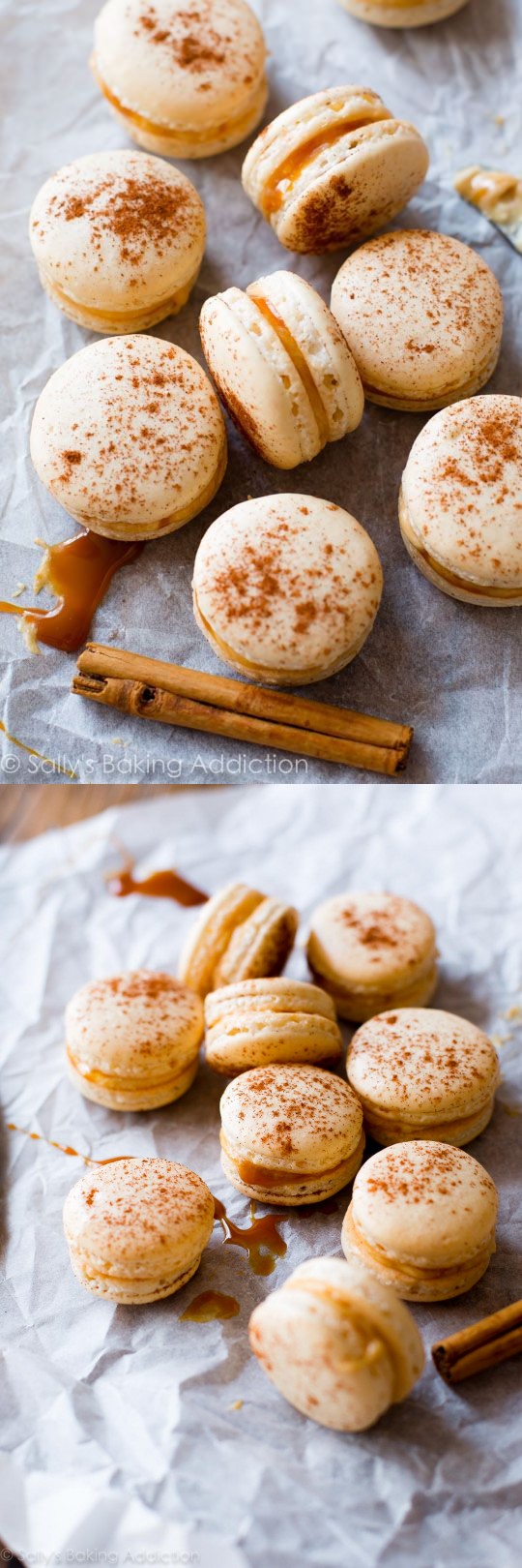 Salted Caramel Cinnamon Macarons