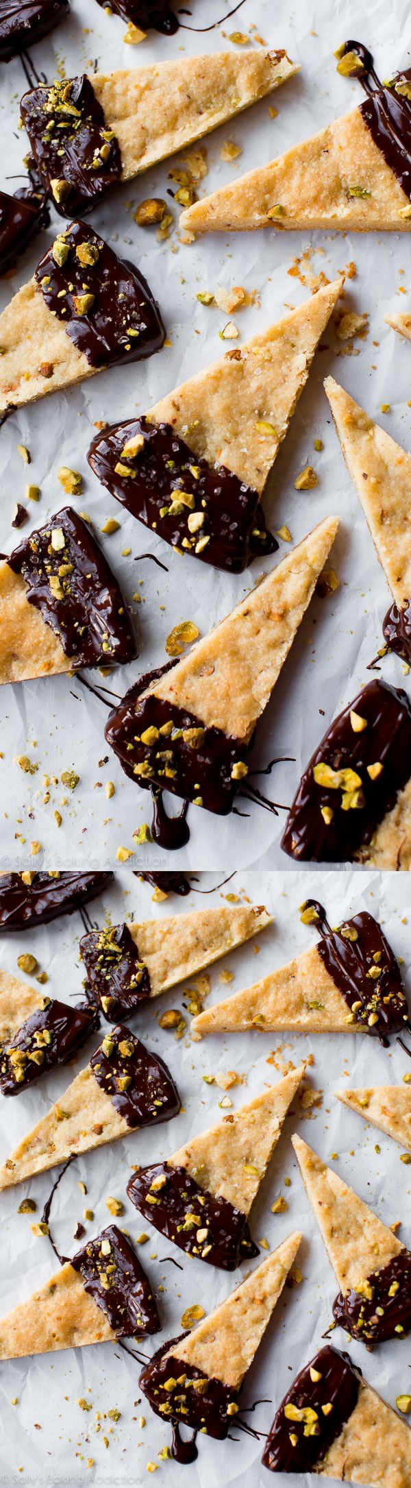 Salted Chocolate Pistachio Shortbread