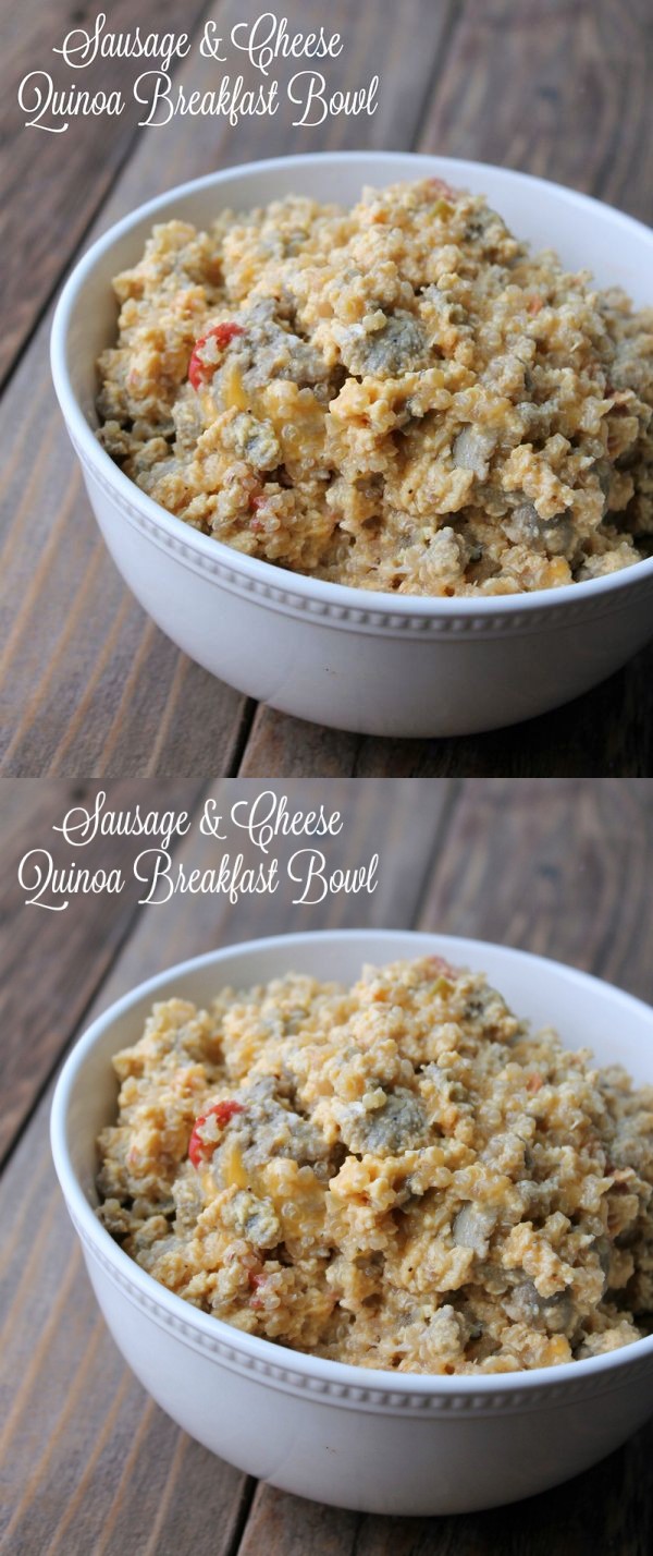 Sausage and Cheese Quinoa Breakfast Bowl