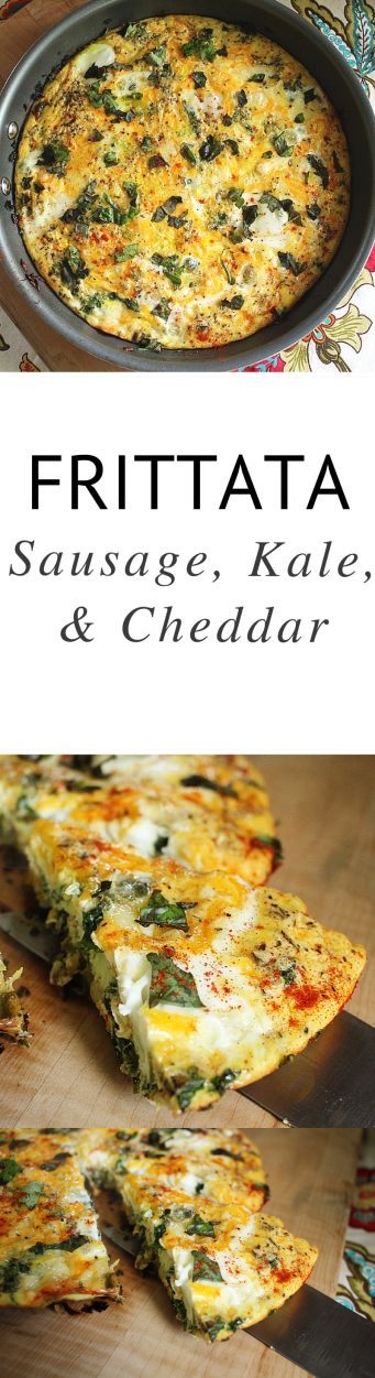 Sausage, Kale, & Cheddar Frittata