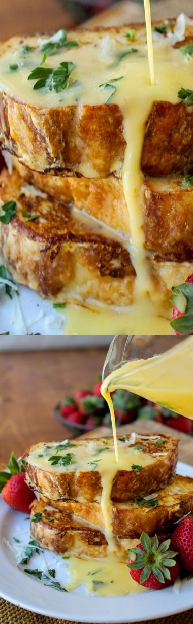 Savory Parmesan French Toast with Hollandaise Sauce