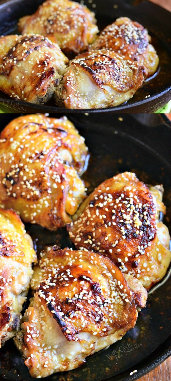 Sesame Roasted Chicken Thighs