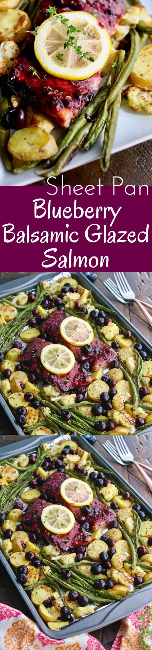 Sheet Pan Blueberry-Balsamic Salmon