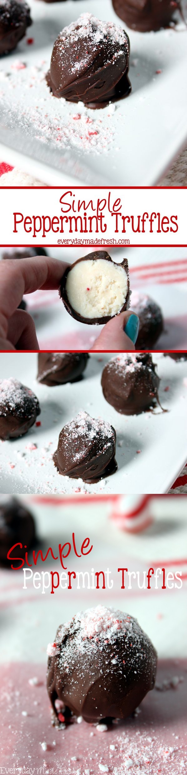 Simple Peppermint Truffles