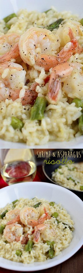 Simple Shrimp and Asparagus Risotto