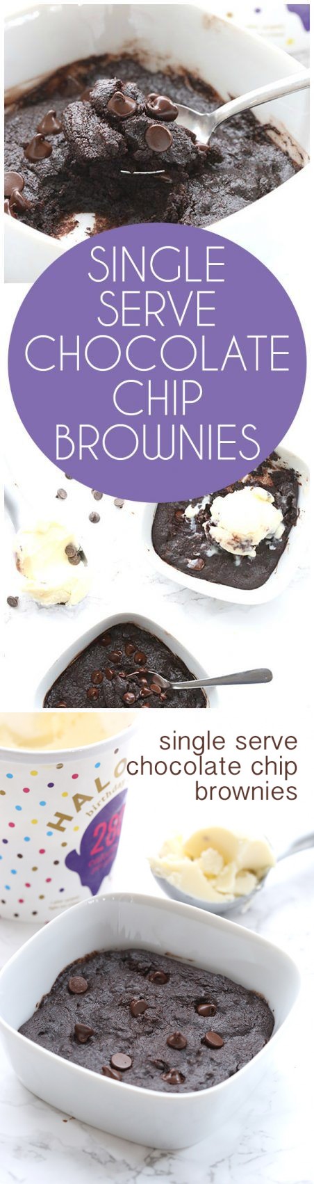 Single Serve Chocolate Chip Brownies