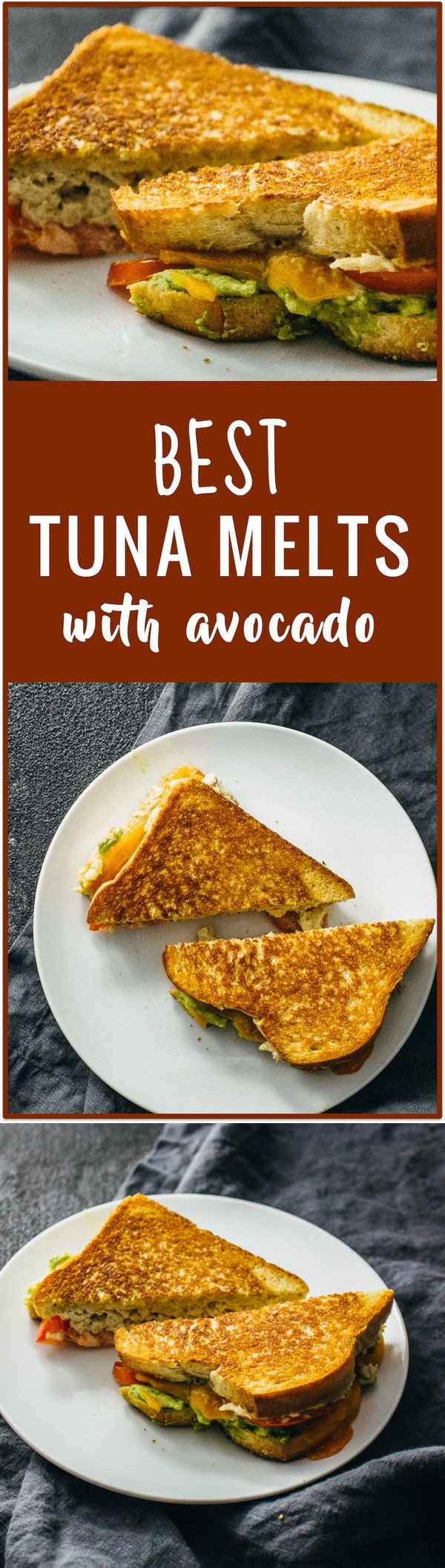 Skillet tuna melts with avocado