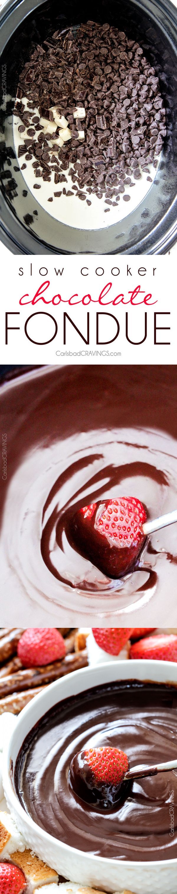 Slow Cooker Chocolate Fondue