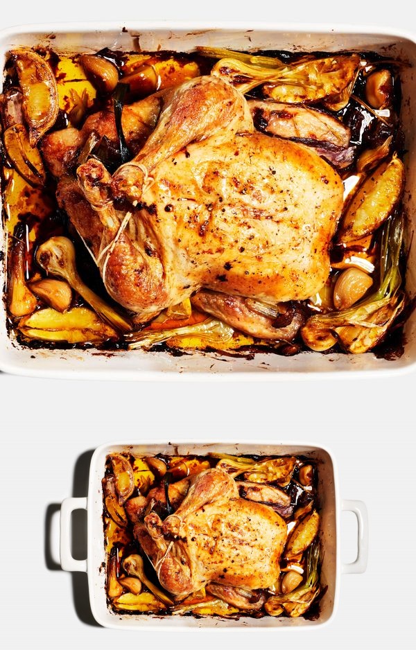 Slow-Roasted Chicken with All the Garlic