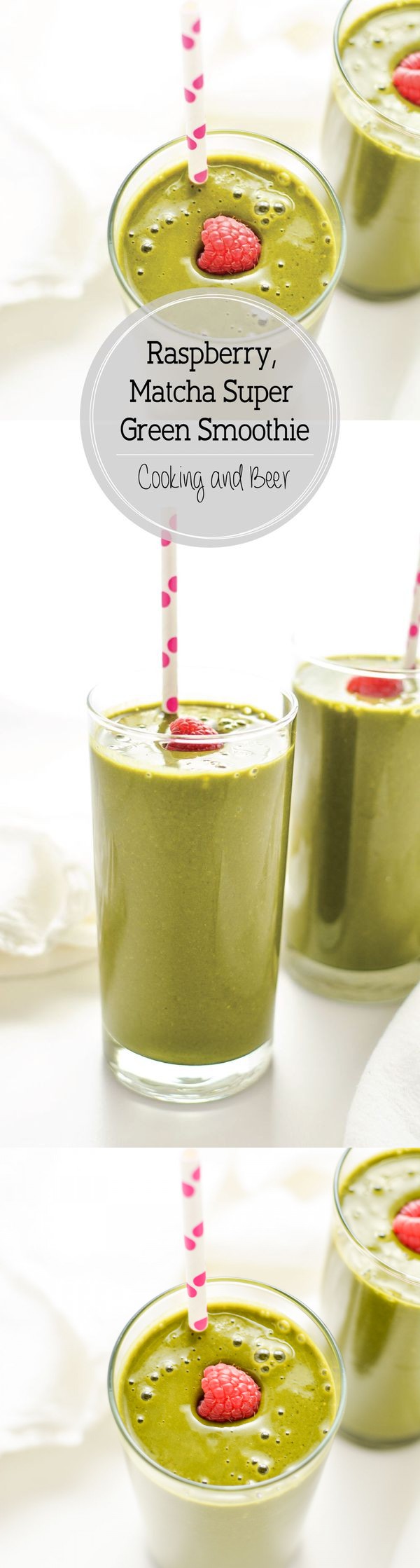 Smoothie Week: Raspberry, Matcha Super Green Smoothie