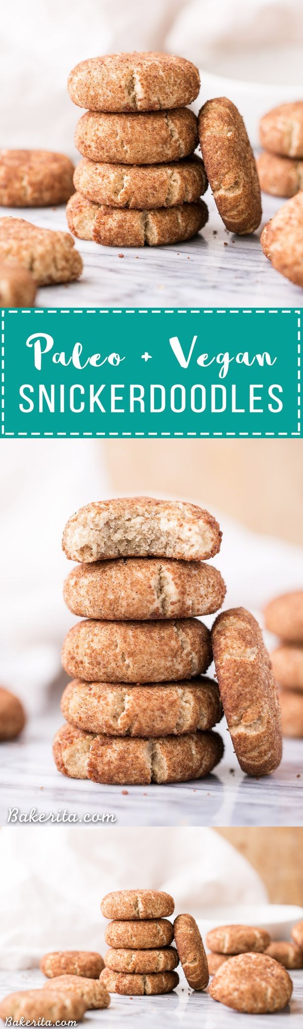 Snickerdoodles (Gluten Free, Paleo + Vegan