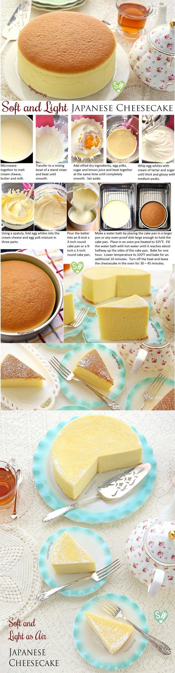 Soft and Light as Air Japanese Cheesecake