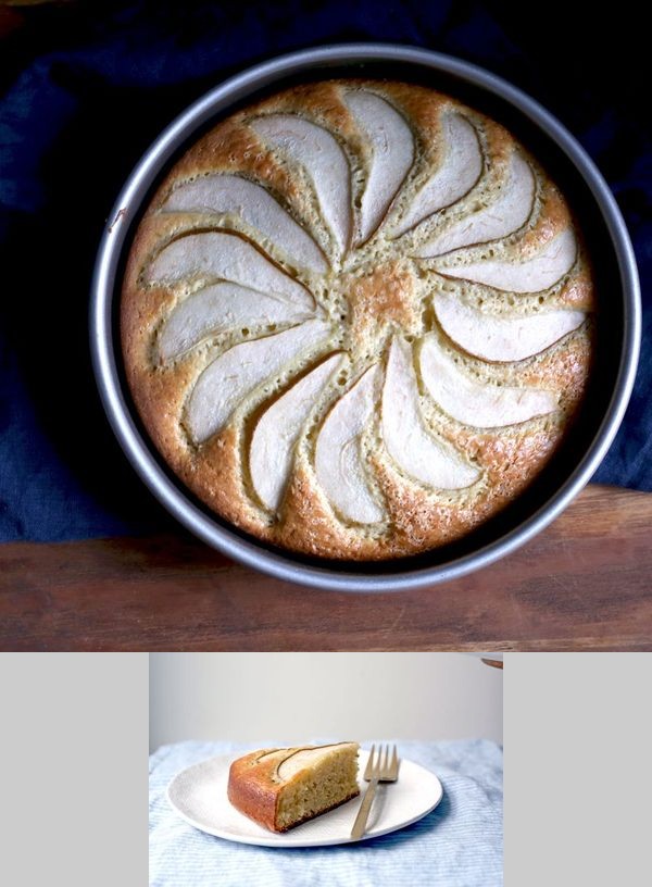 Sour Cream Cardamom Pear Cake