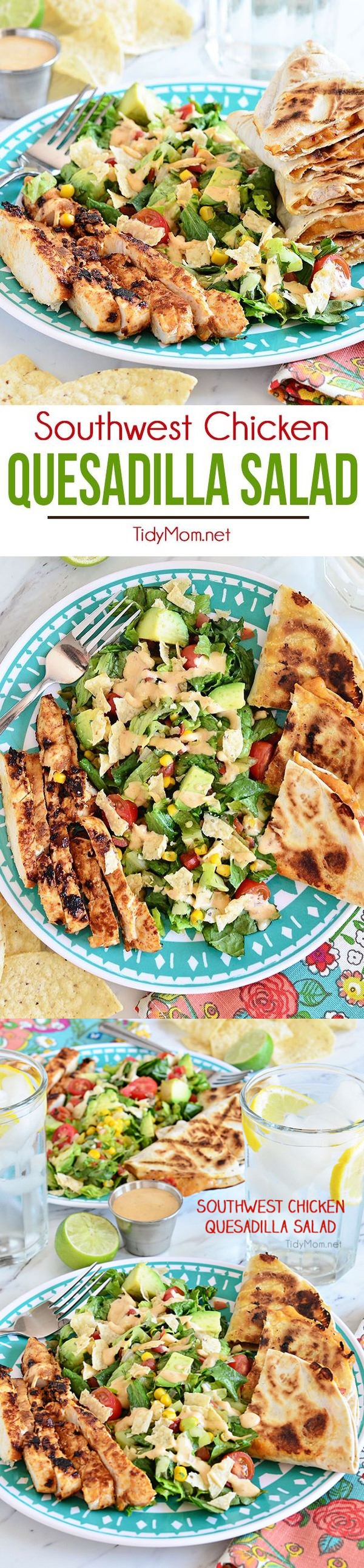 Southwest Chicken Quesadilla Salad