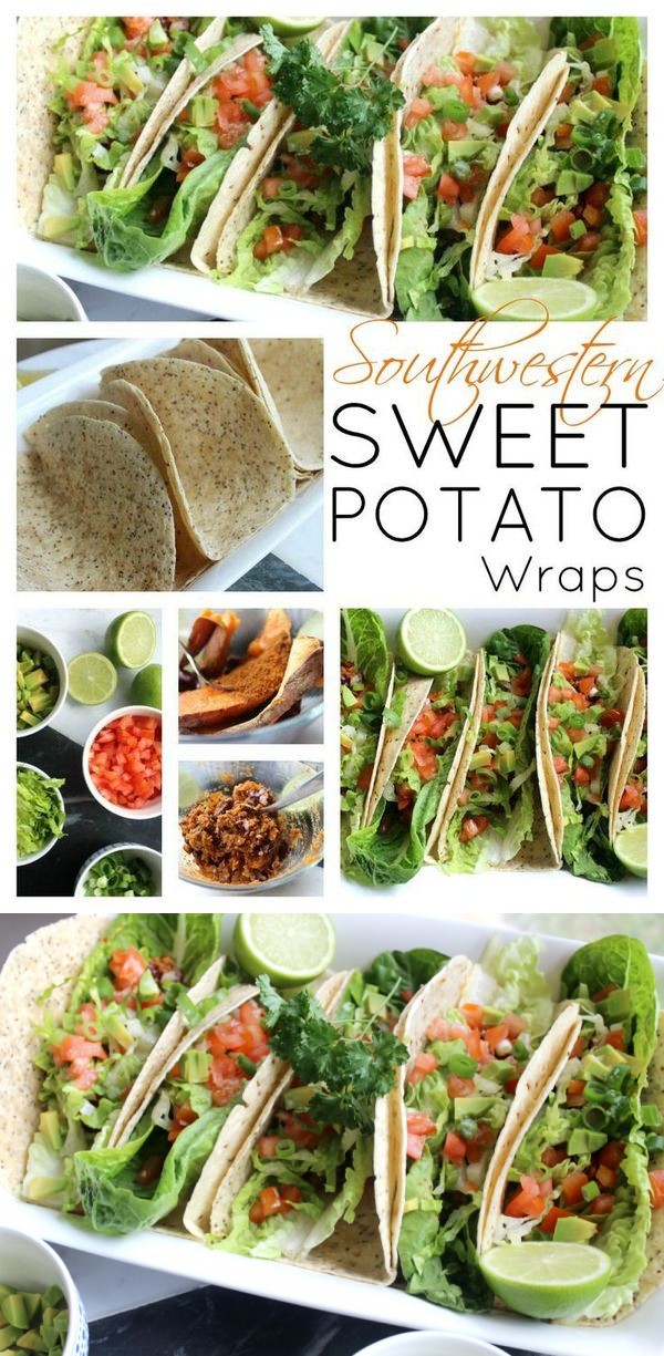 Southwestern sweet potato wraps