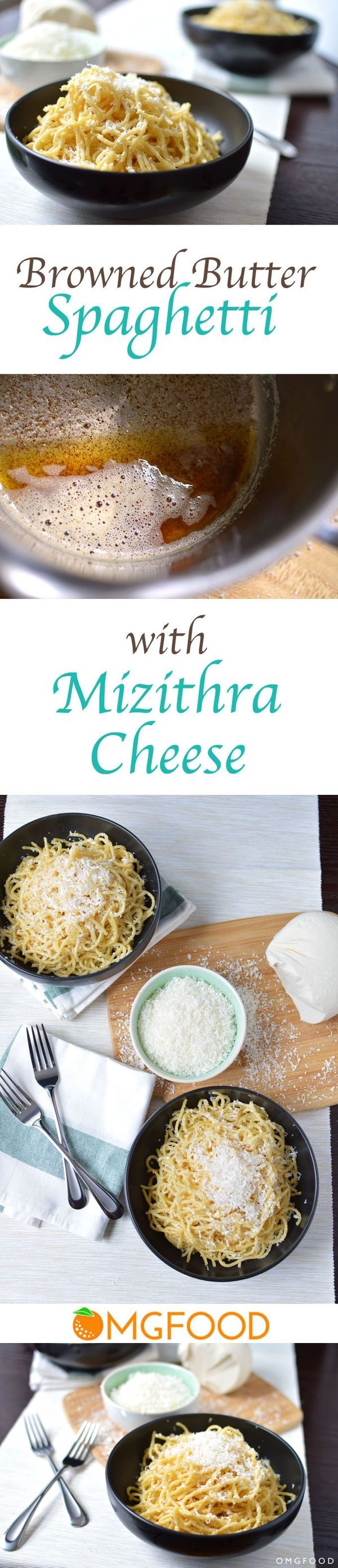 Spaghetti with Browned Butter and Mizithra Cheese