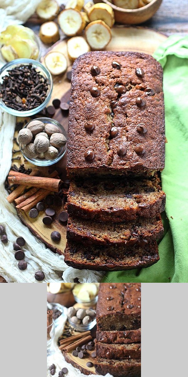 Spiced Chocolate Chip Banana Bread